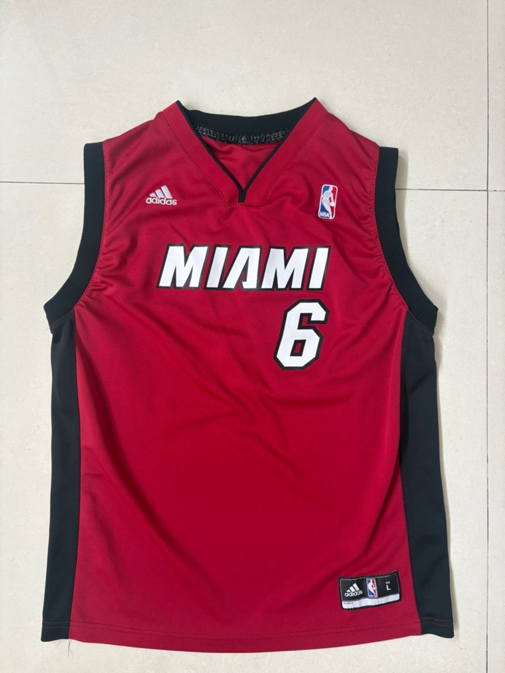 Adidas Lebron James #6 Miami Heat Jersey